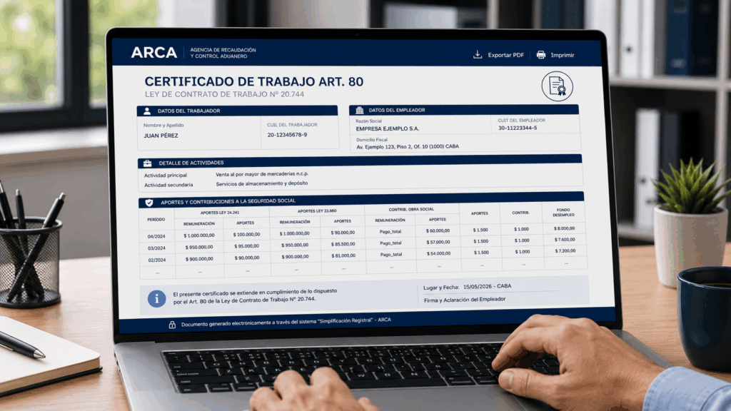Nuevo Certificado Artículo 80 LCT Alvaro Iriarte